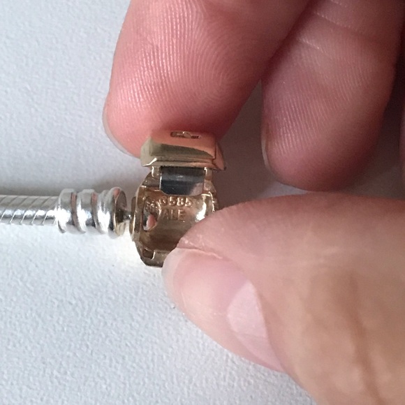 NEW Authentic Pandora 14K Gold two tone bracelet - Picture 4 of 5